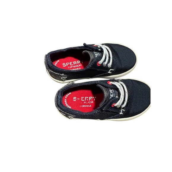 Sperry Other - Sperry Bodie Jr Washable Blue Sneakers Kids Size 7 No Tie Slip on Velcro